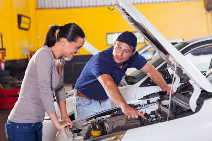 Mechanic and customer