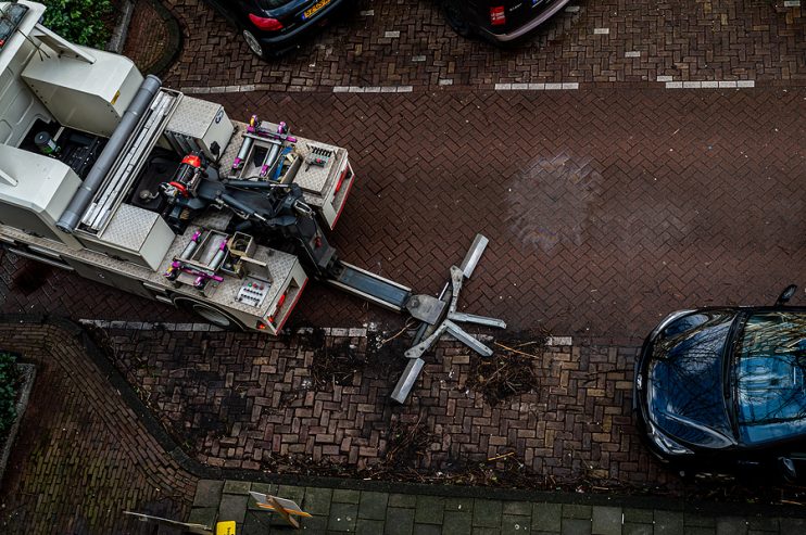 Car ready to be towed