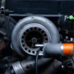 Turbo Charger Installed On Car Engine For Power Booster Torque D