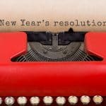 Christmas Concept – Red Typewriter With The Text “2018 New Year’